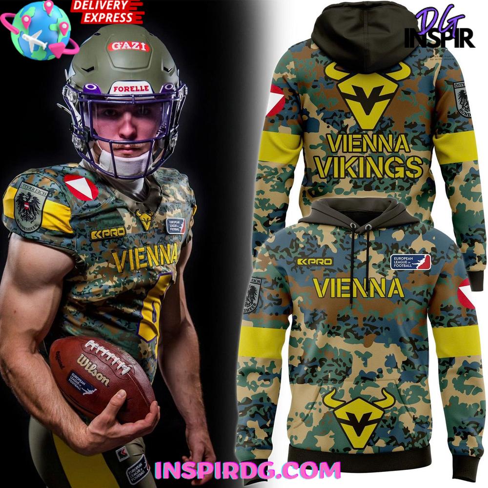 Vienna Vikings Salute to Service 2025 Hoodie Premium Merchandises