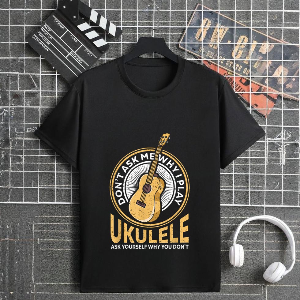 Vintage Uke Ukulele Player Retro Dont Ask Why Play Ukulele T-Shirt