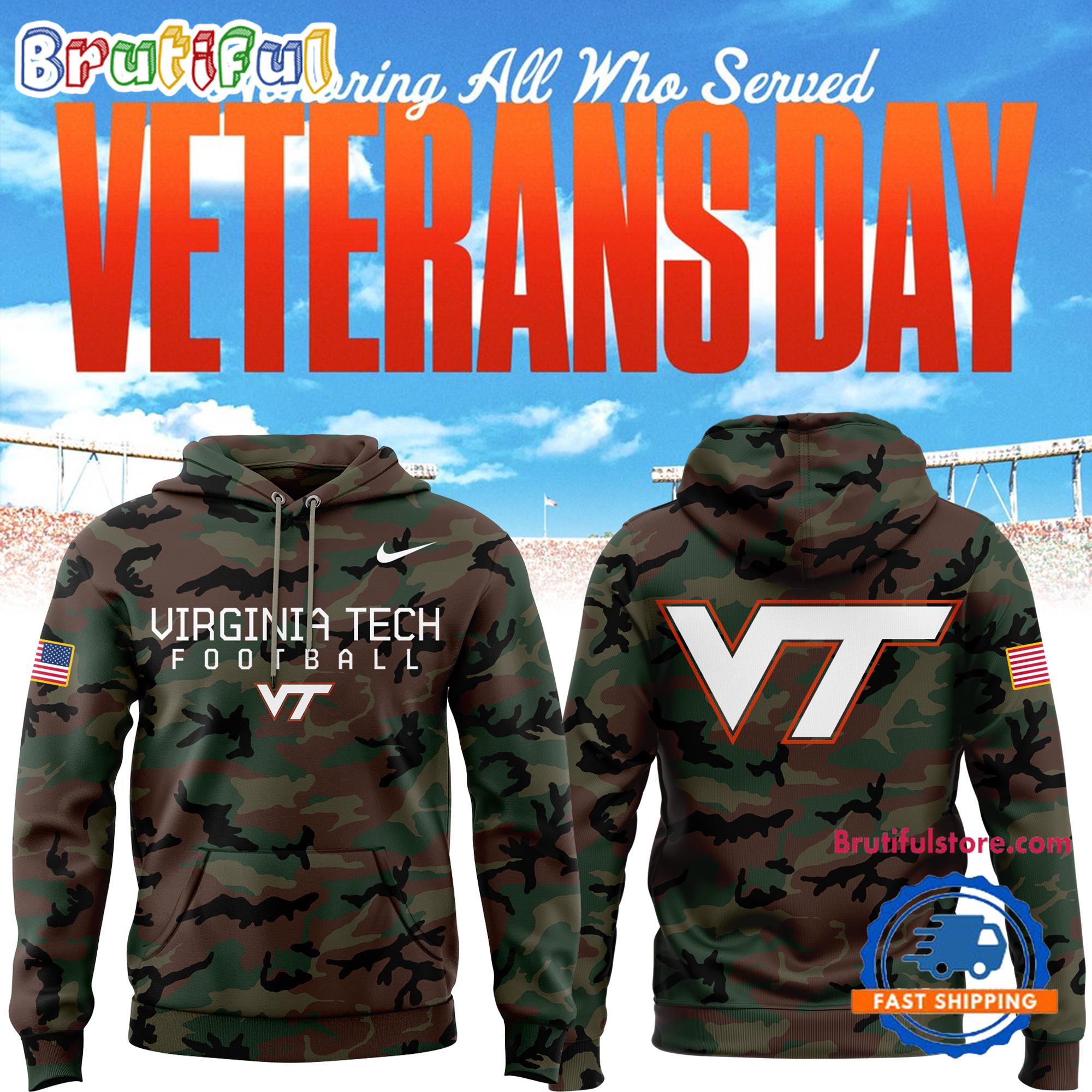 Virginia Tech Hokies Football Special Edition 2024 Military Appreciation Hoodie