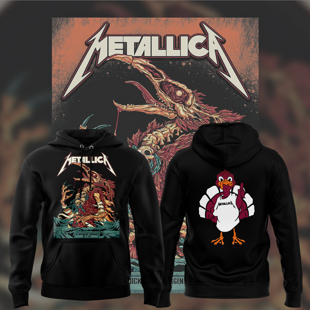 Virginia Tech Metallica M72 World Tour 2025 Black Hoodie Gift For Music Lovers