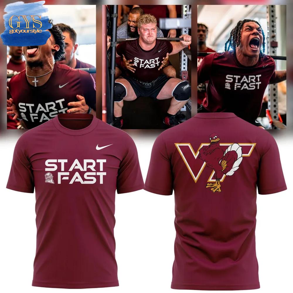 Virginia Tech START FAST T-Shirt Premium Merchandise