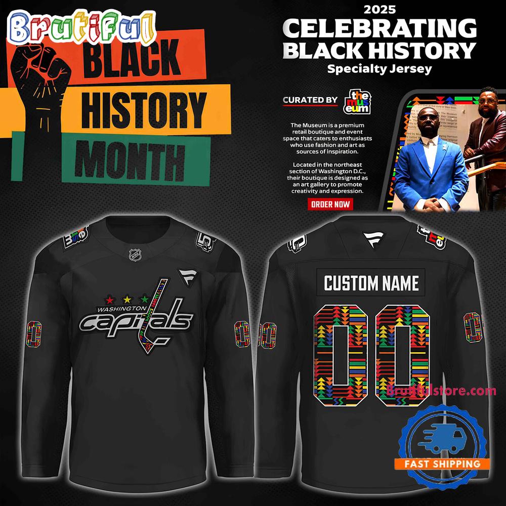 Washington Capitals 2025 NHL Black Month History Specialty Hockey Jersey