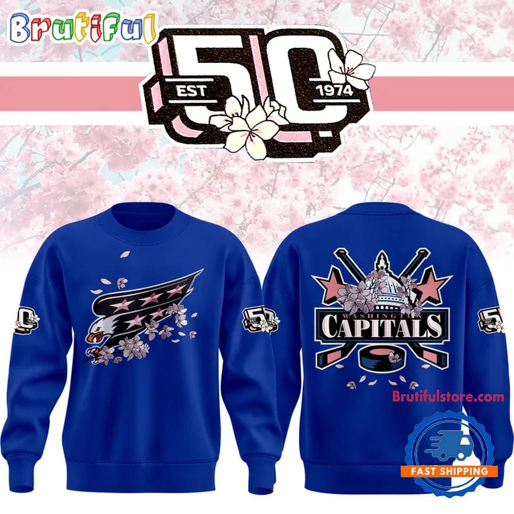 Washington Capitals NHL 2025 Cherry Blossom New Sweatshirt Gift For Sport Music Fans