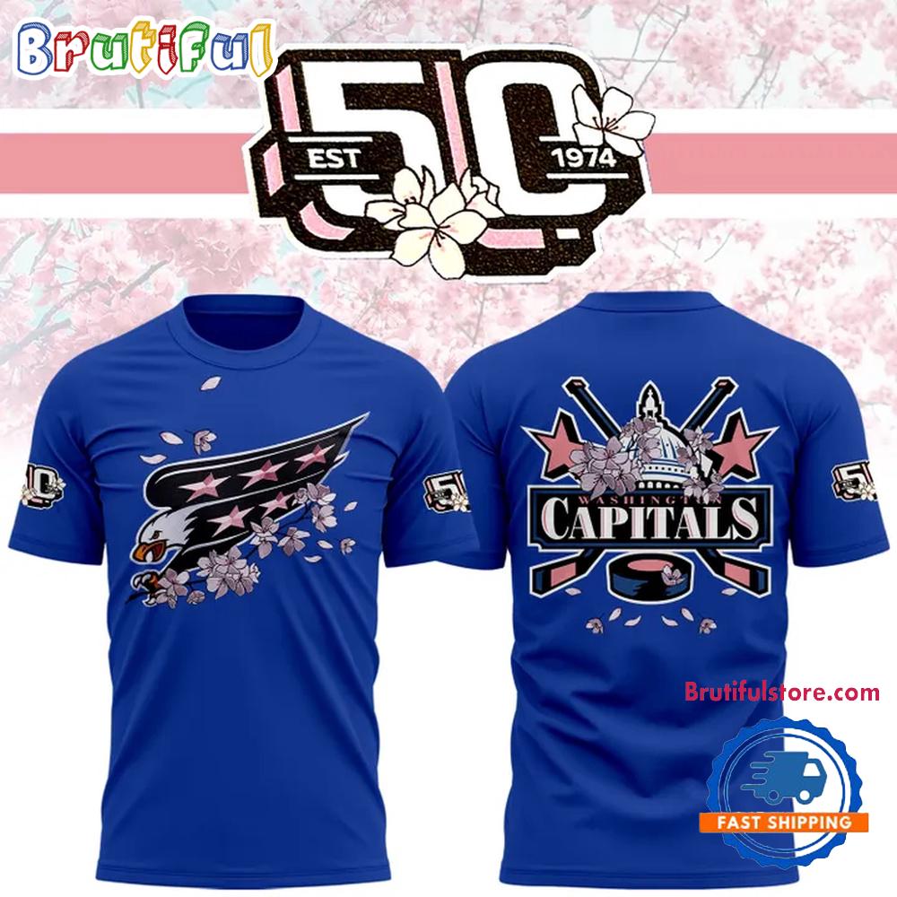 Washington Capitals NHL 2025 Cherry Blossom New T Shirt Gift For Sport Music Fans