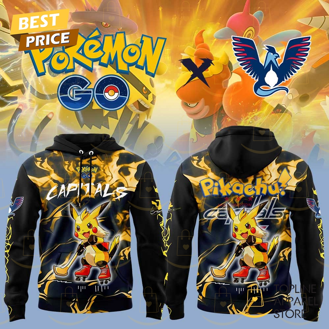Washington Capitals Po kemon Go Pi kachu Hoodie