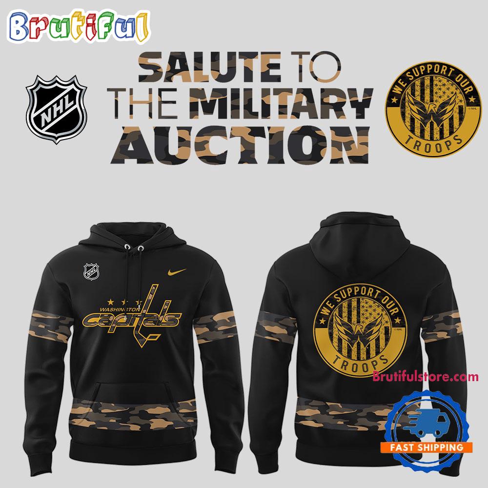 Washington Capitals Salute to Military 2025 NHL New Hoodie