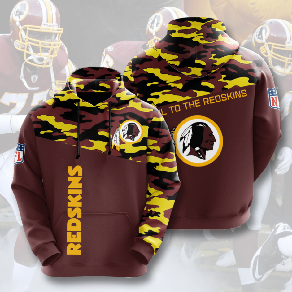 Washington Commanders Army Camo V1 NFL Football Team Hoodie