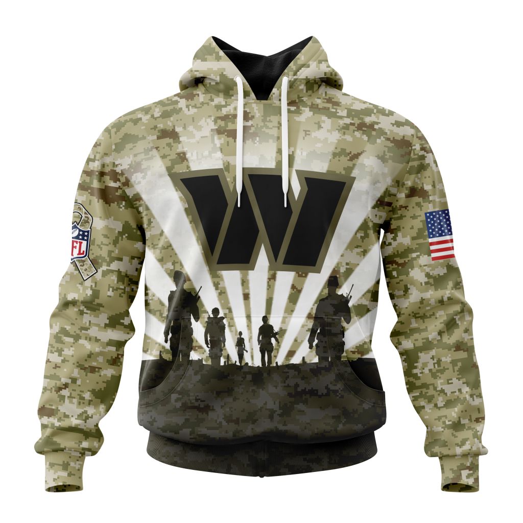 Washington Commanders Army Camo V5 NFL Football Team Hoodie