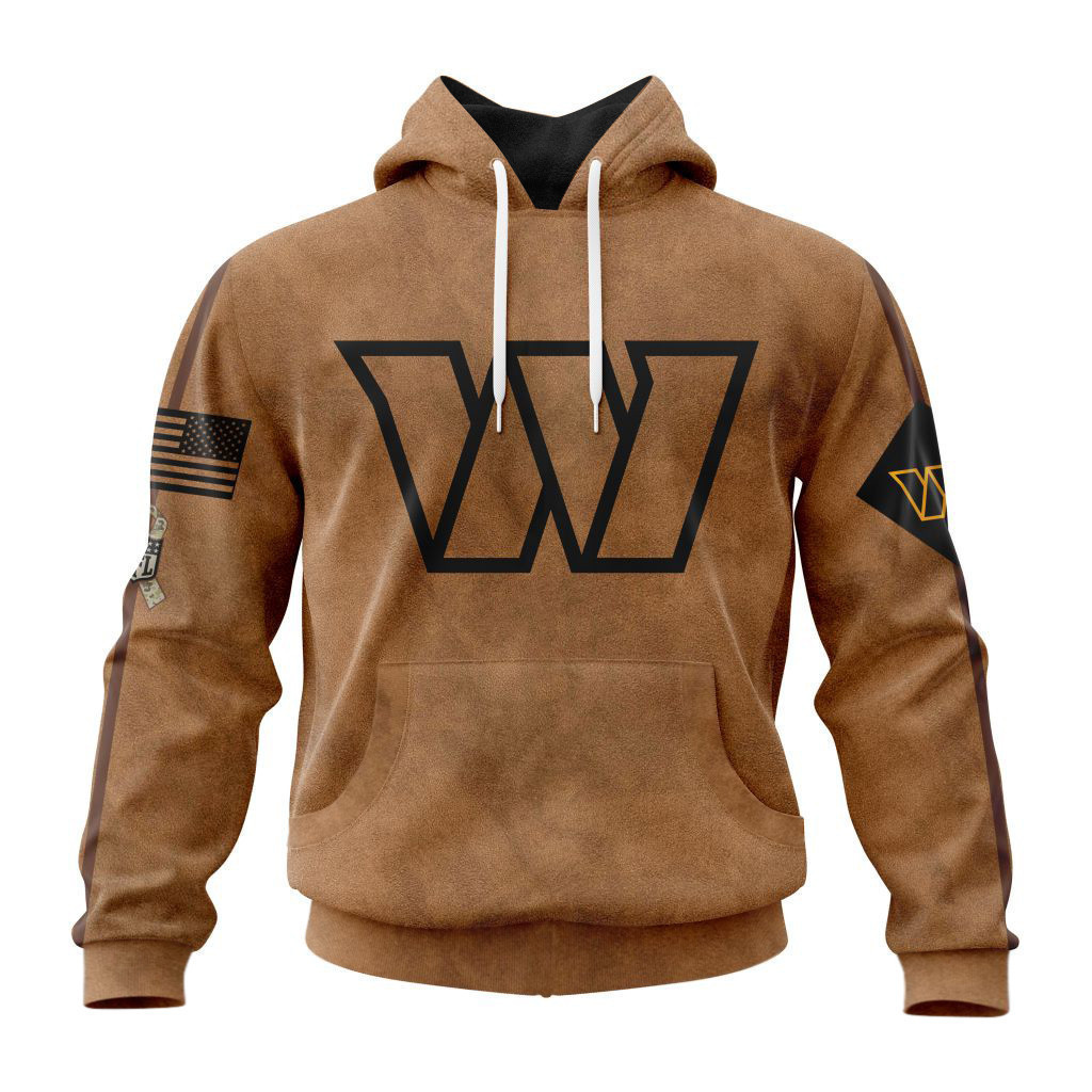 Washington Commanders Basic Brown NFL 3D Hoodie