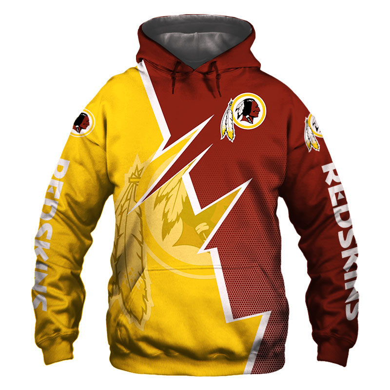 Washington Commanders Lightning V1 NFL Football Team Hoodie