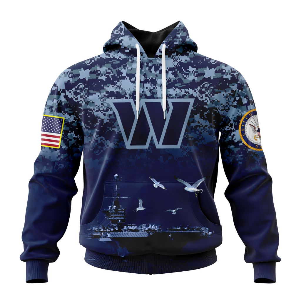 Washington Commanders Navy Camo V1 NFL Football Team Hoodie