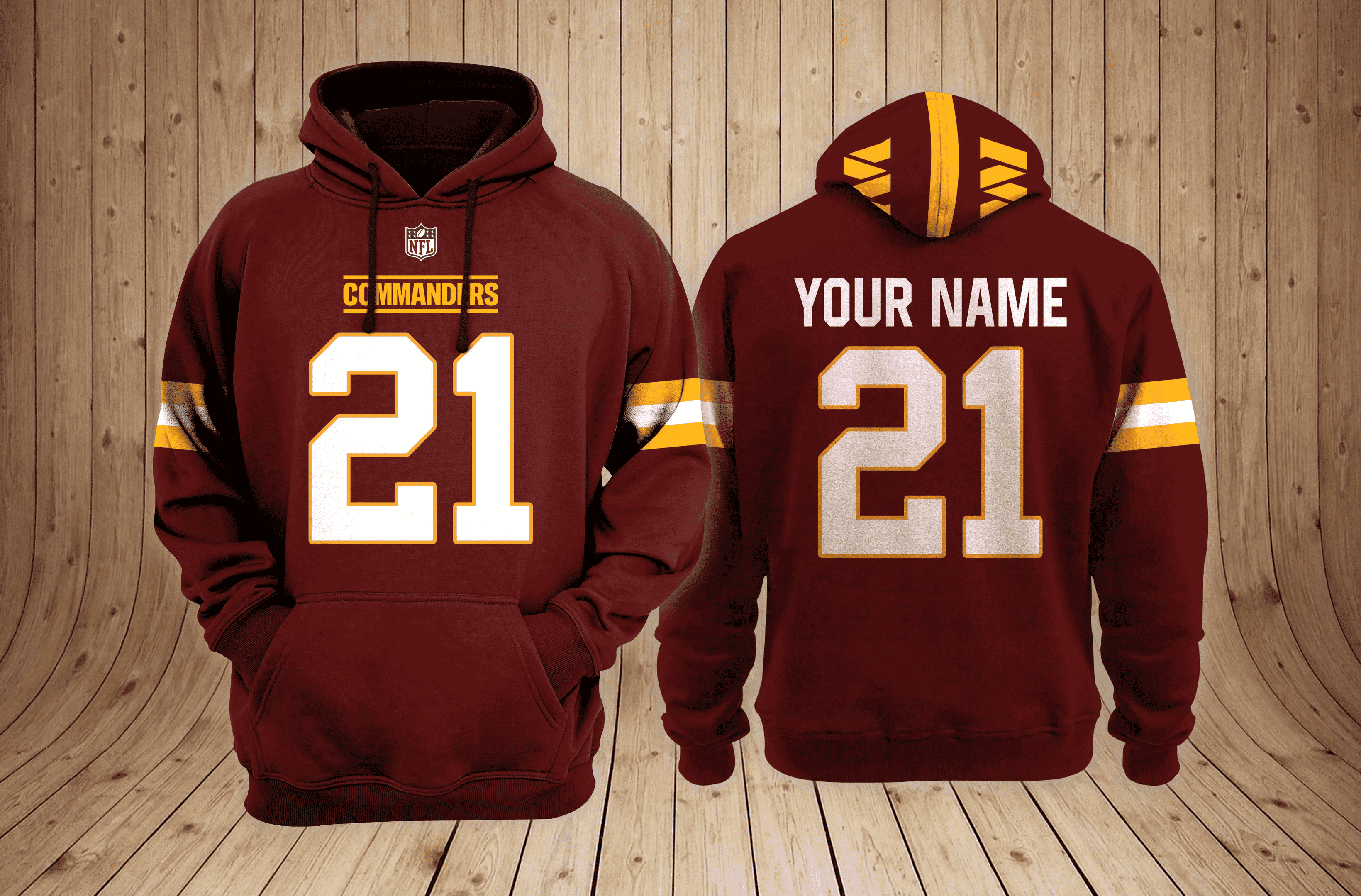 Washington Commanders NFL Team 3D Hoodie