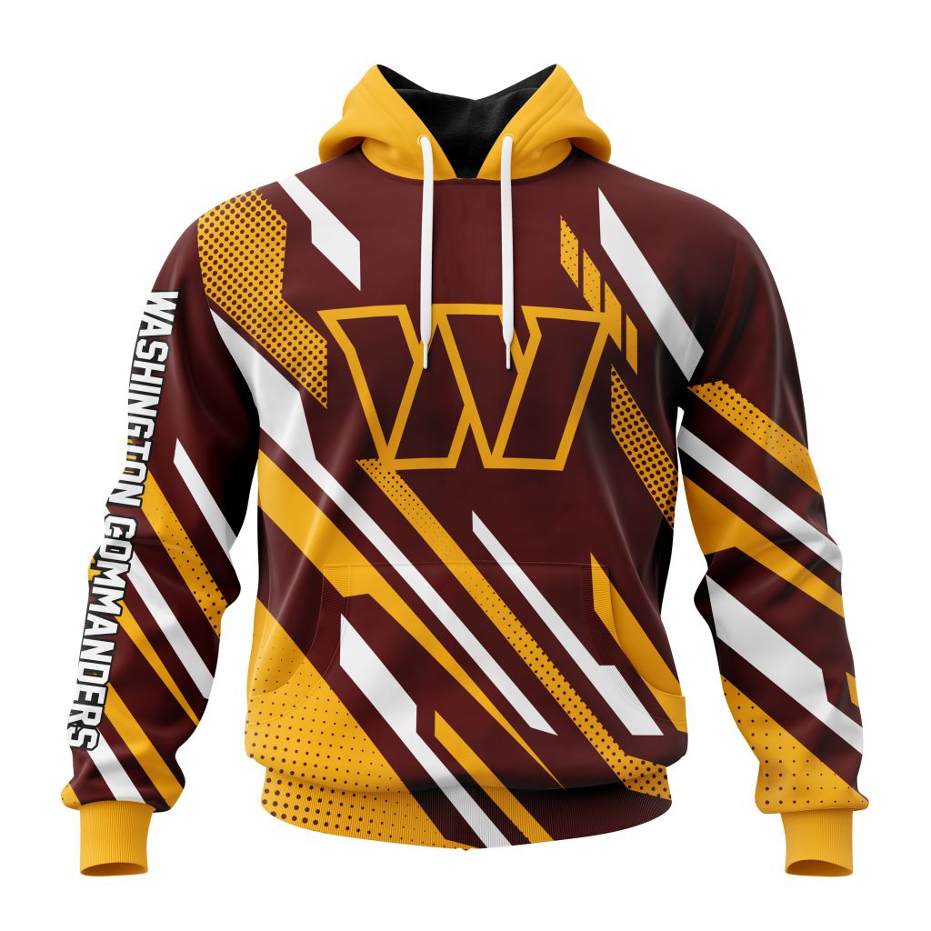 Washington Commanders Stripes NFL Football Team Hoodie