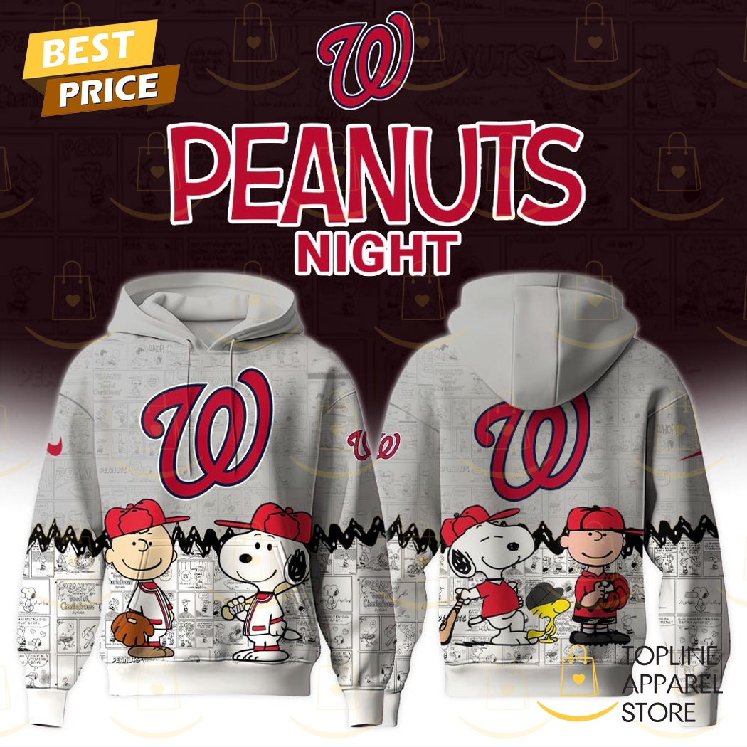 Washington Nationals 75th Anniversary Of Peanuts Snoopy Hoodie
