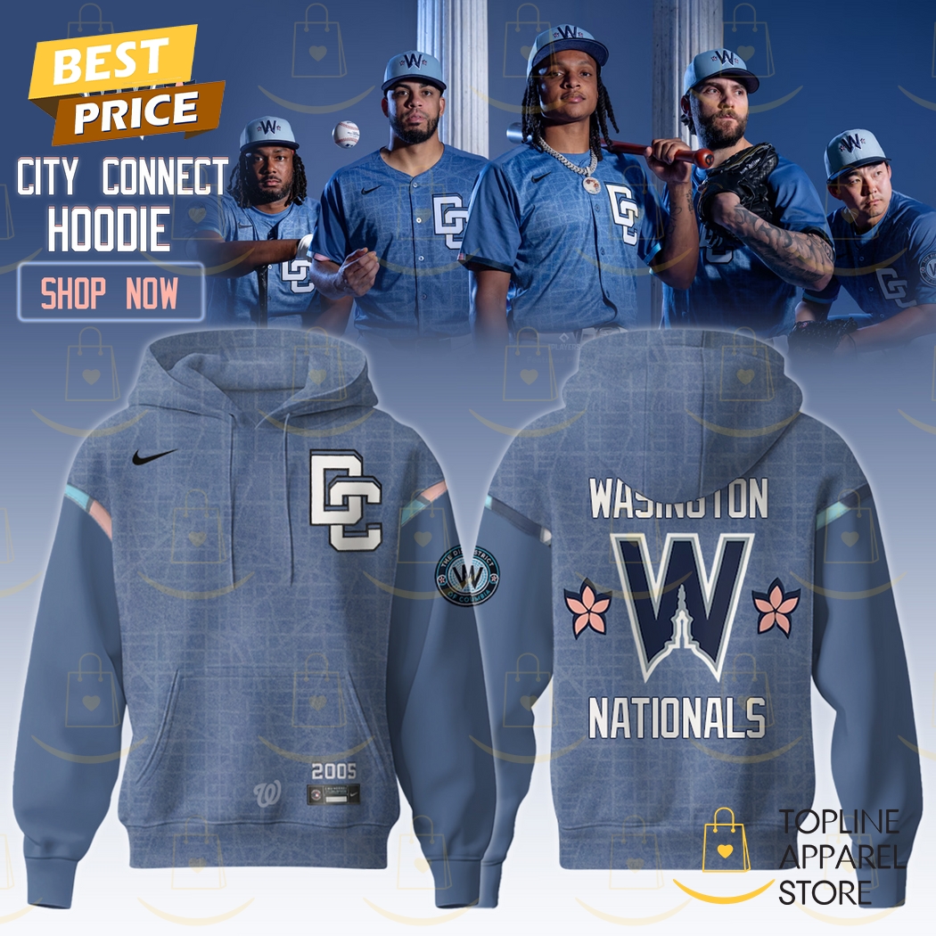 Washington Nationals Blue 2025 City Connect Hoodie Gift For Sport Music Fans