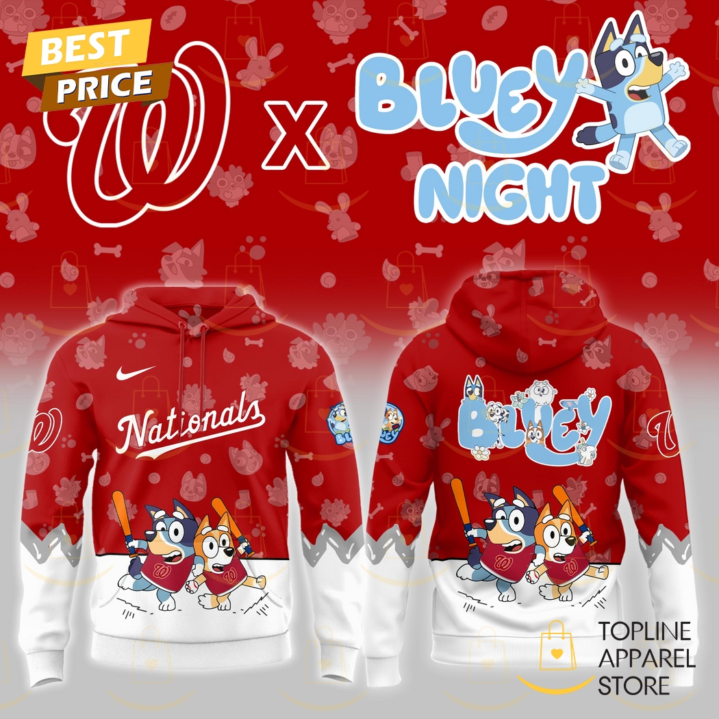 Washington Nationals Bluey Night 2025 Hoodie