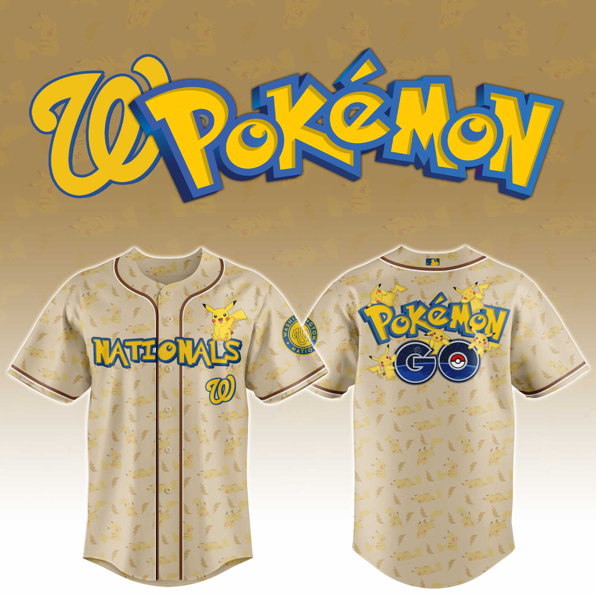 Washington Nationals MLB x Pokemon Go Master Personalized Baseball Jersey For Fans