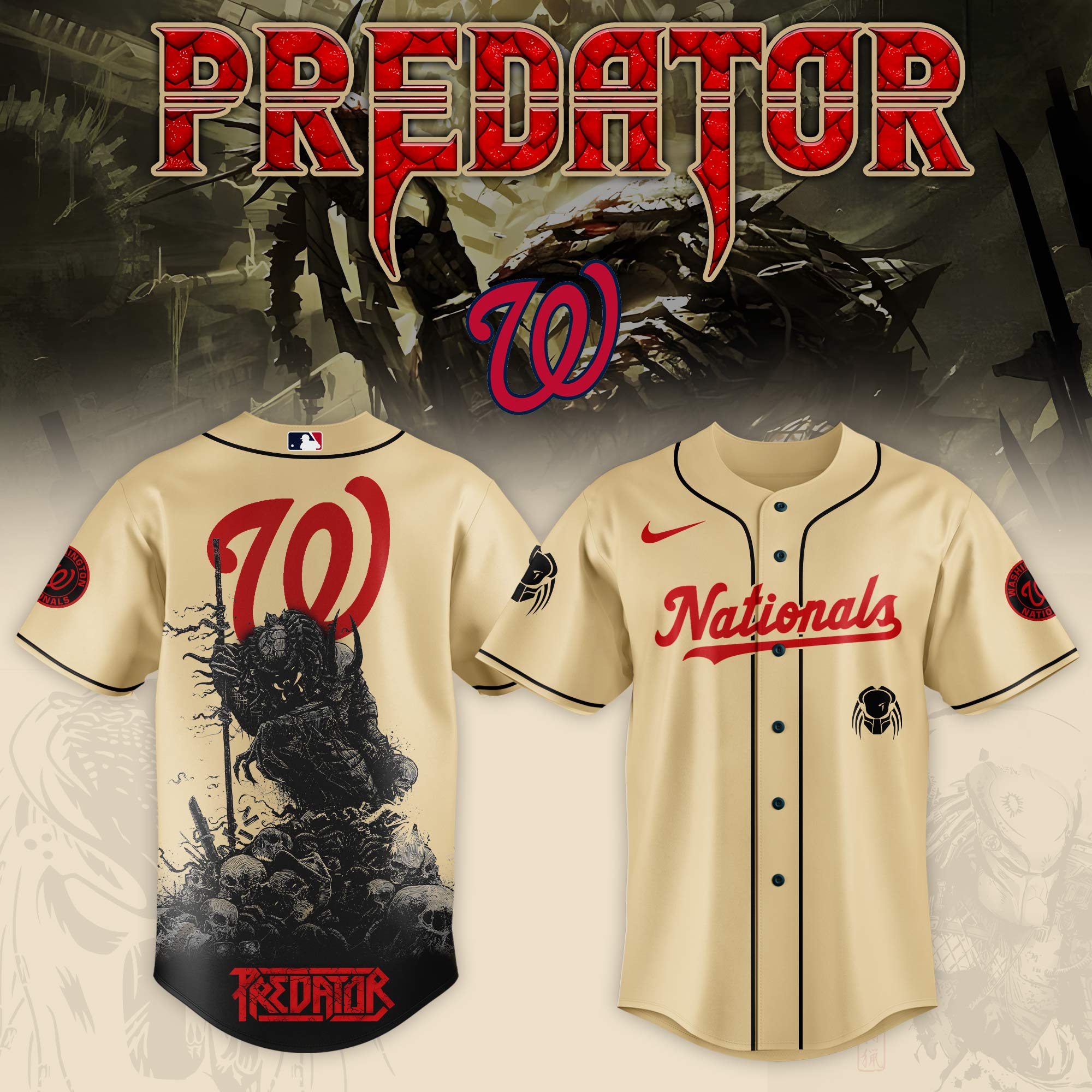Washington Nationals MLB x Predator Personalized Baseball Jersey For Fans