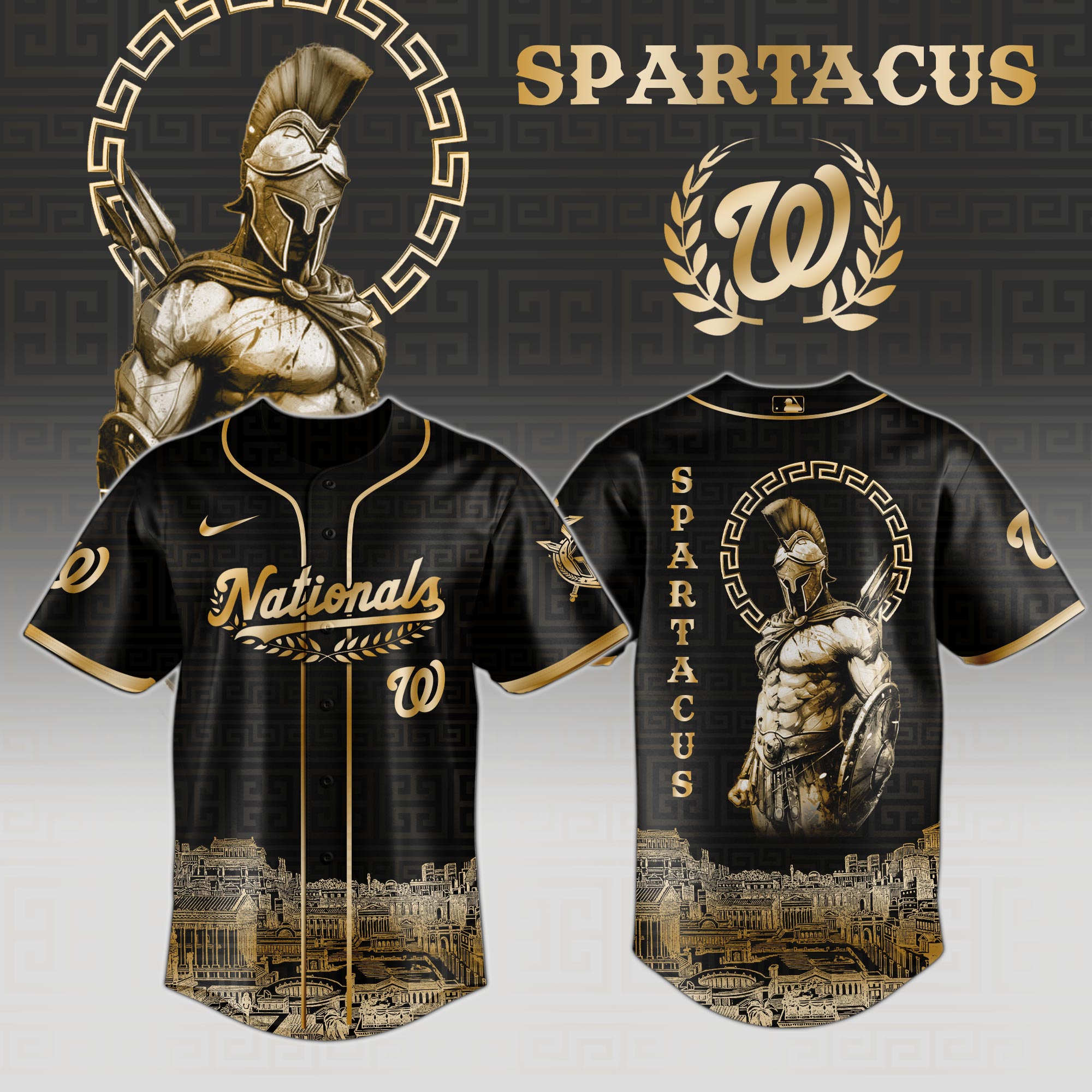 Washington Nationals MLB x Spartacus Personalized Baseball Jersey For Fans