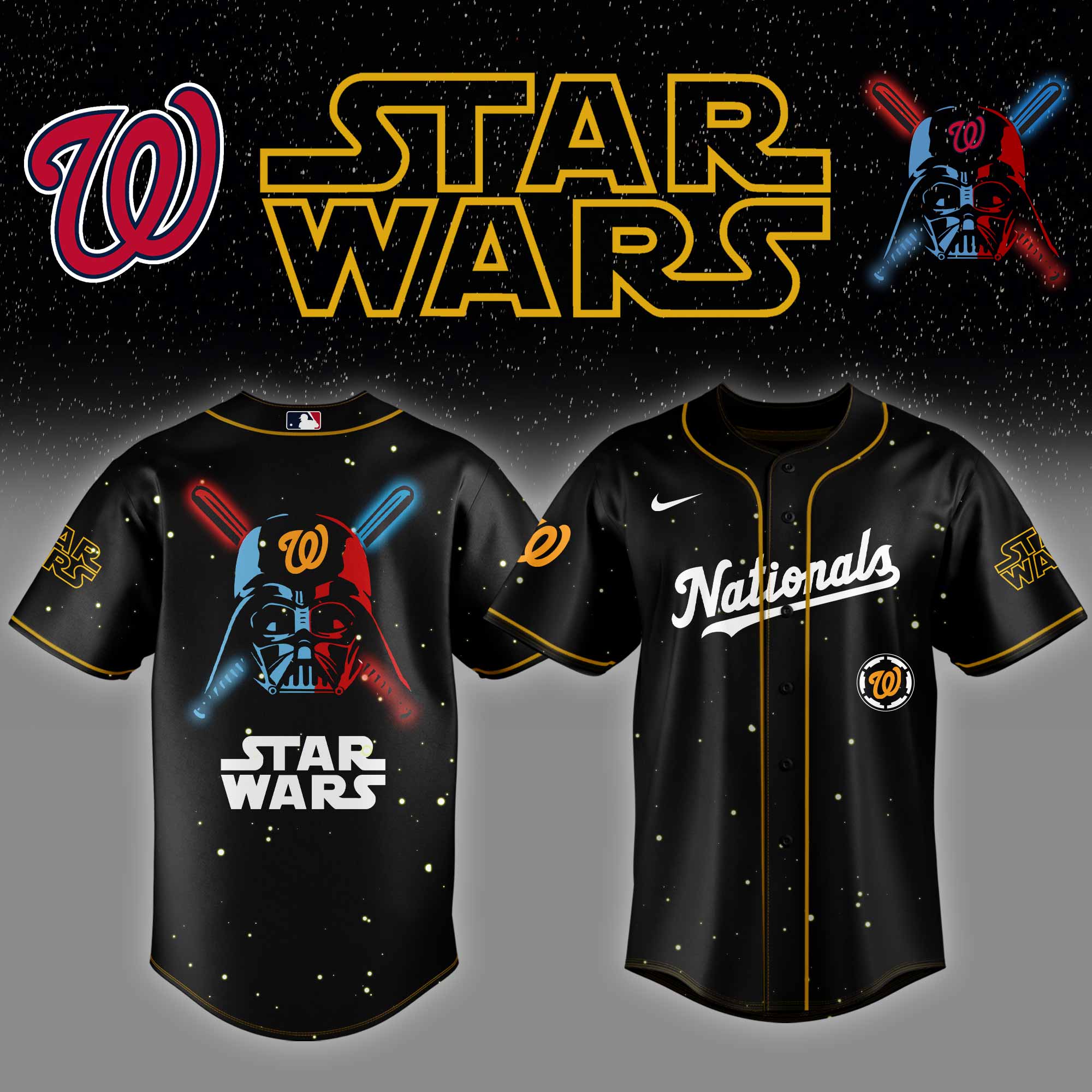 Washington Nationals MLB x Starwars Personalized New Baseball Jersey For Fan