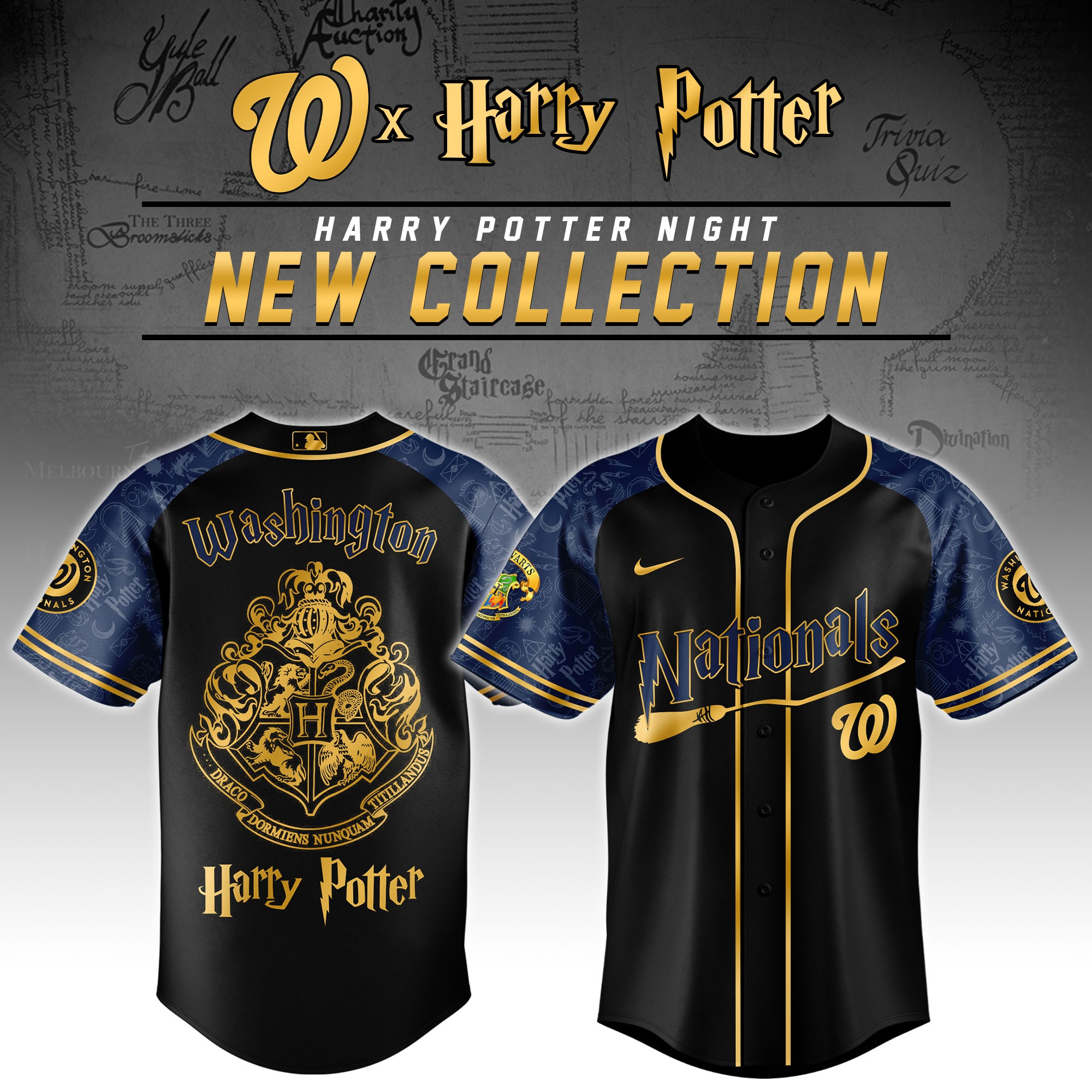 Washington Nationals X Harry Potter Night Jersey MLB Baseball Merch Unique Gifts For Fans