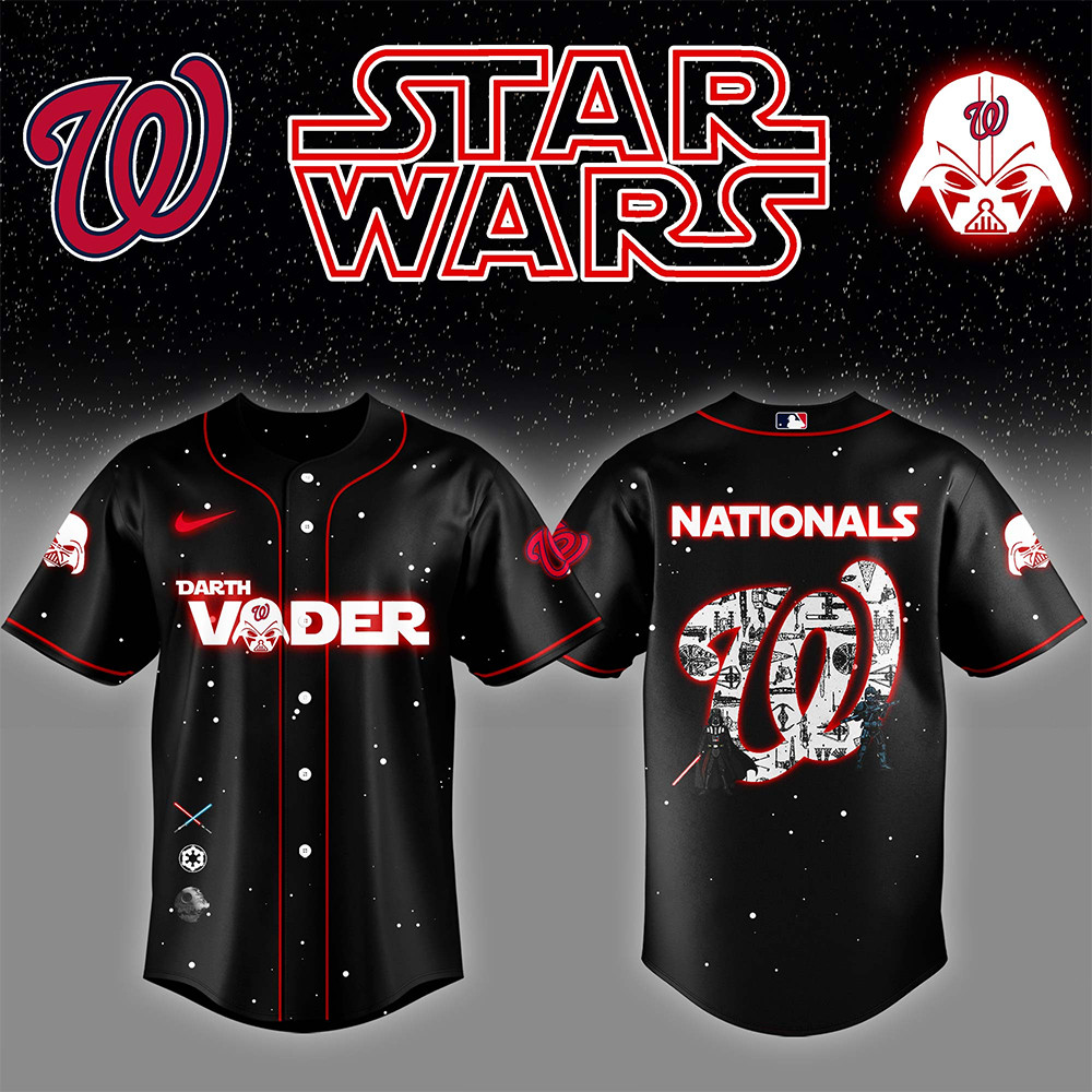 Washington Nationals x Star Wars Darth Vader Night Baseball Jersey Gift Ideas For Baseball Fans