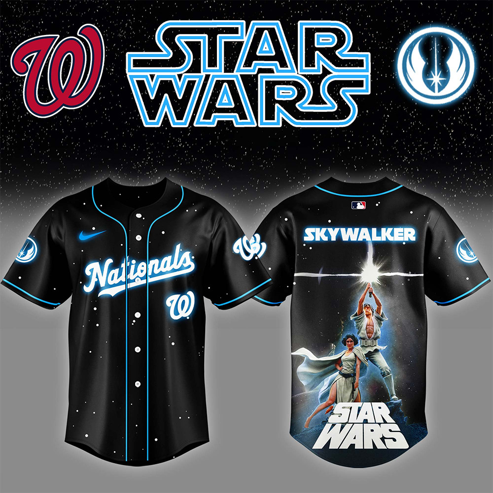 Washington Nationals x Star Wars Luke Skywalker Game Night Baseball Jersey Baseball Fans Gifts
