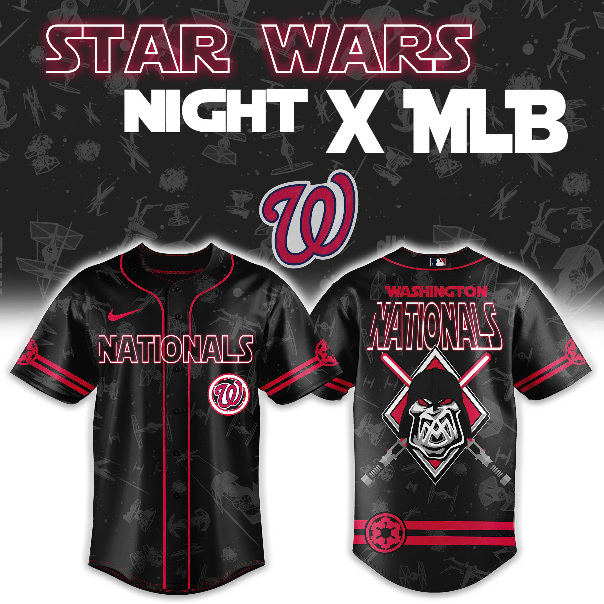 Washington Nationals x Star Wars Night 2025 Baseball Jersey Gifts For Baseball Lovers