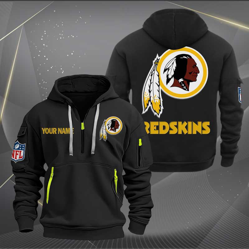 Washington Redskins Logo NFL Quarter Zip Hoodie