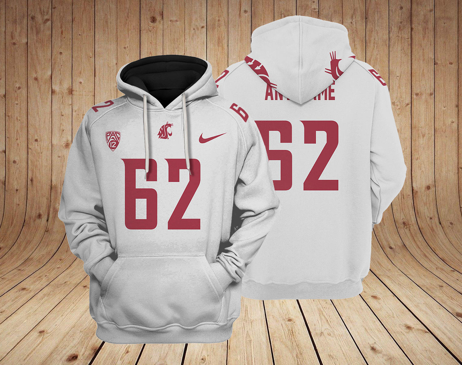 Washington State Cougars NCAA Custom 3D Hoodie PT19119