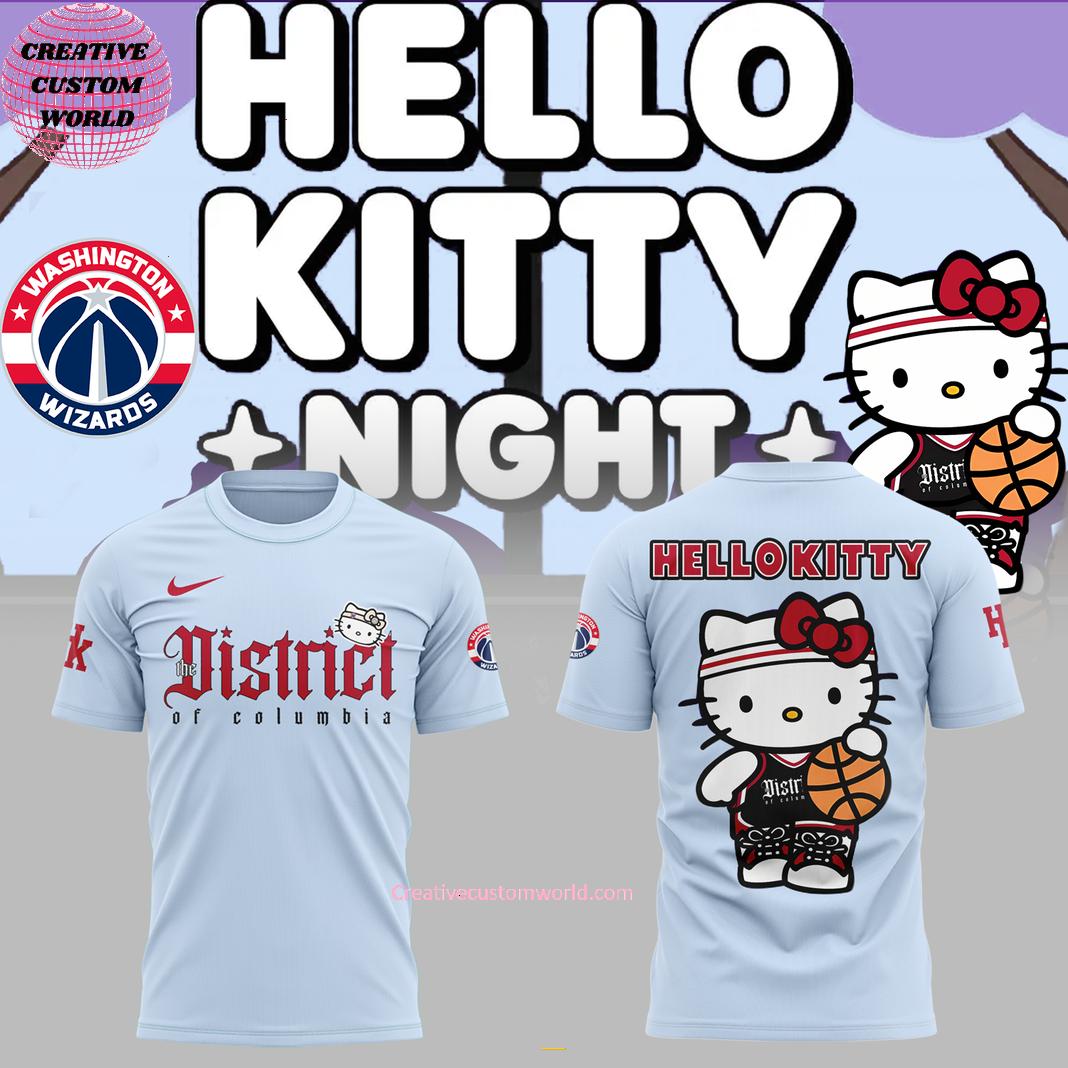 Washington Wizards x Hello Kitty For Fans Special New 3D T-Shirt