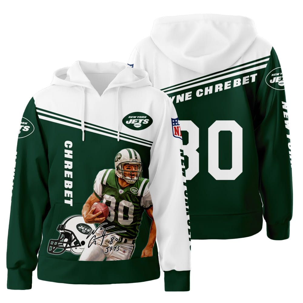 Wayne Chrebet New York Jets Men and Women 3D All Over Print Hoodie Zip-Up Hoodie