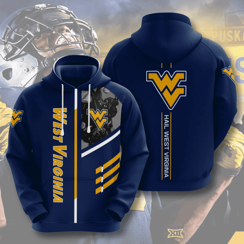 West Virginia Mountaineers American Football Hoodie  Zip Hoodie