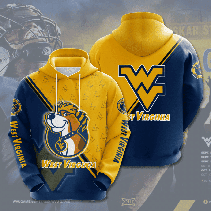 WEST VIRGINIA MOUNTAINEERS Hoodie  Zip Hoodie Version 547