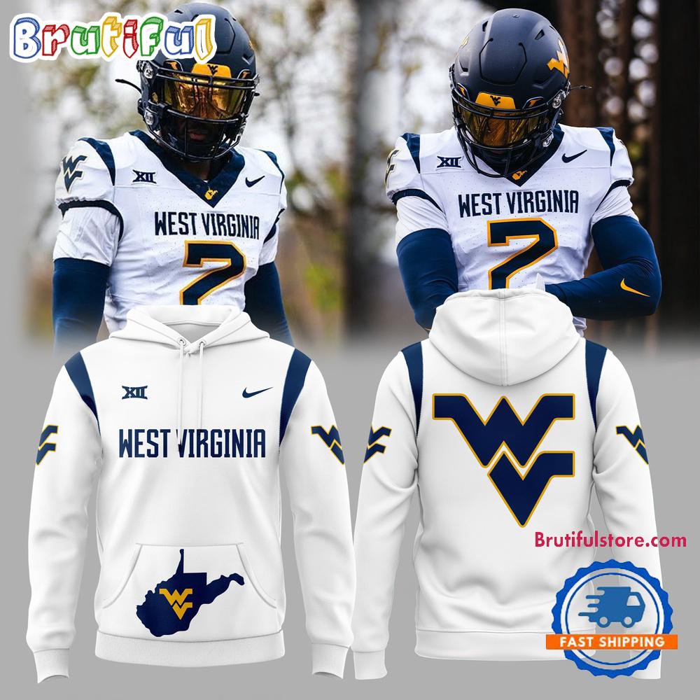 West Virginia Mountaineers New Version 2024 White Hoodie Shirt