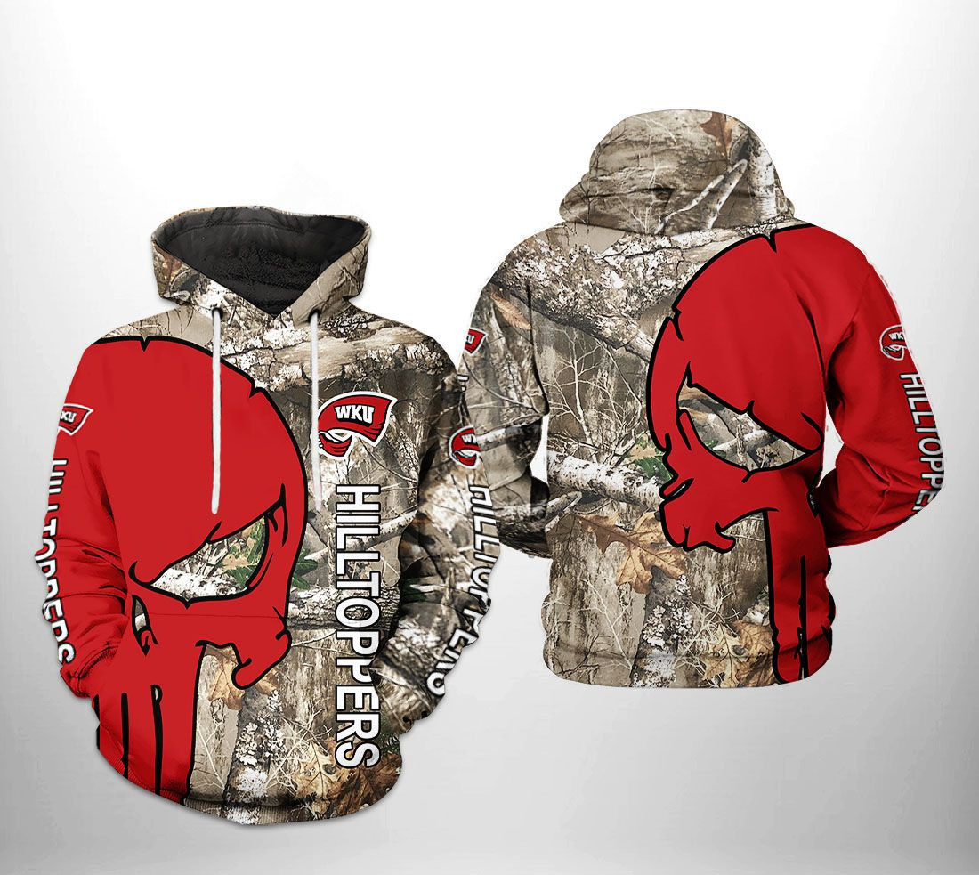 Western Kentucky Hilltoppers NCAA Camo Veteran Hunting Hoodie  Zip Hoodie