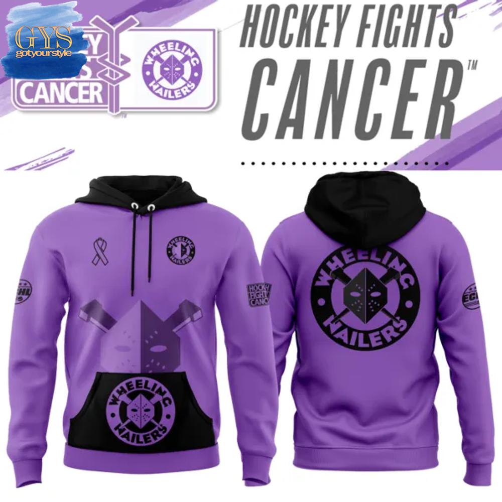 Wheeling Nailers Hockey Fights Cancer Limited Edition Hoodie