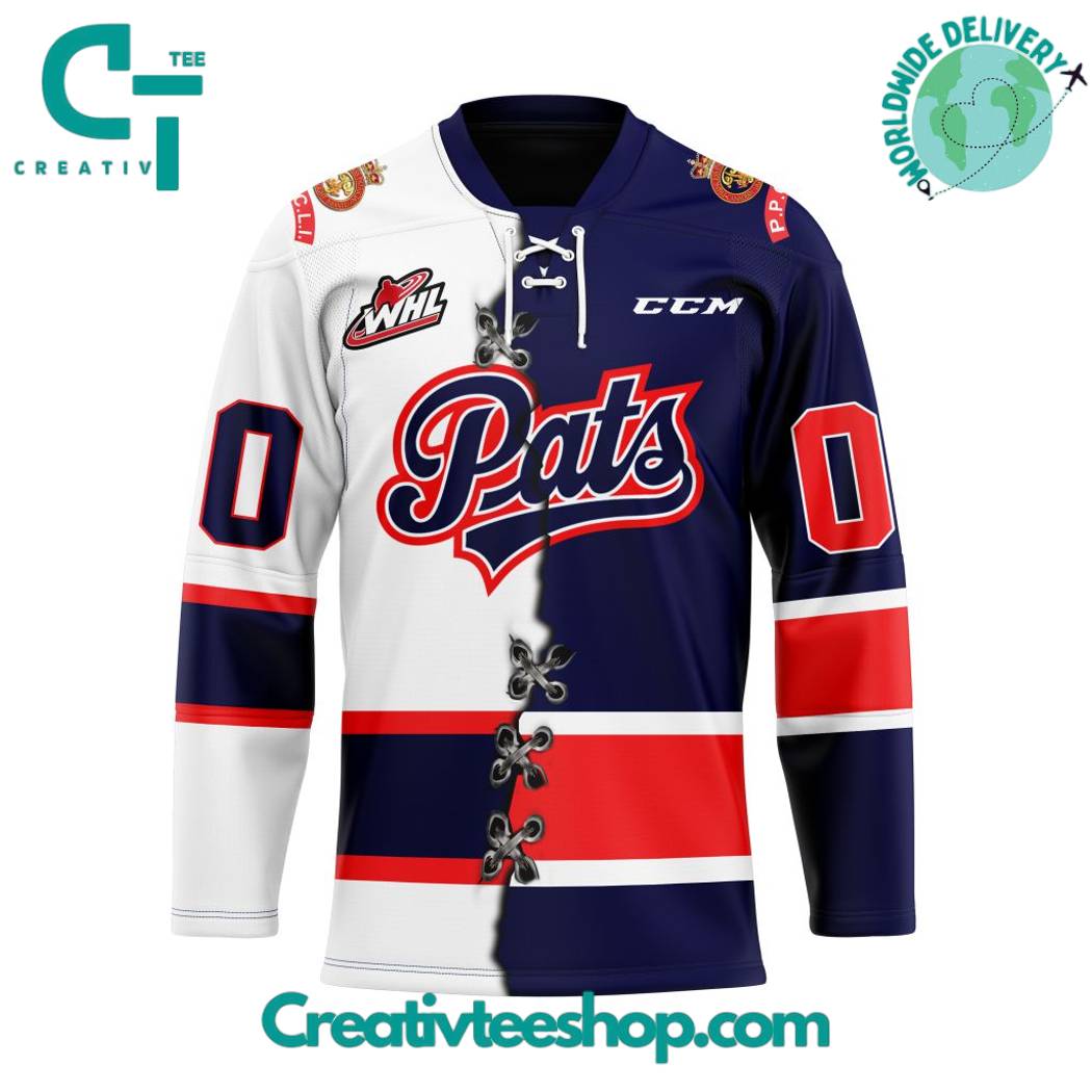 WHL Regina Pats Mix Home And Away Hockey Jersey