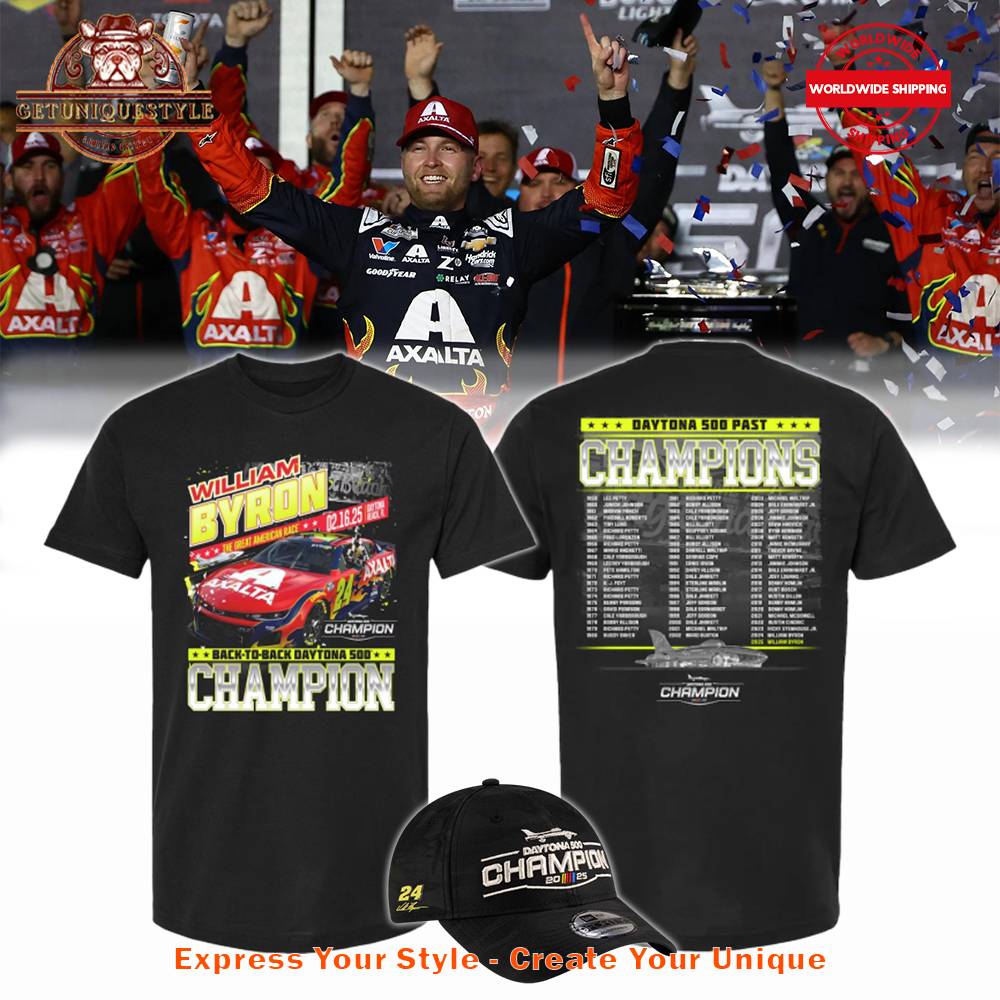 William Byron Daytona 500 Past Champions T-shirt Gift For Sport Music Fans