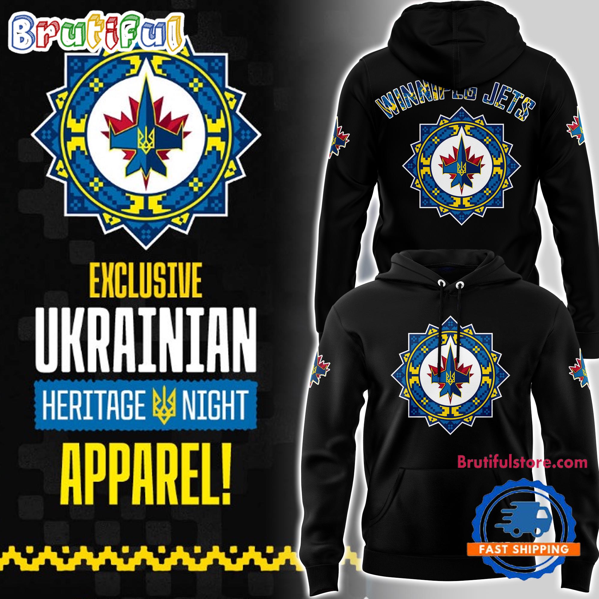 Winnipeg Jets Ukrainian Heritage Night Black Hoodie