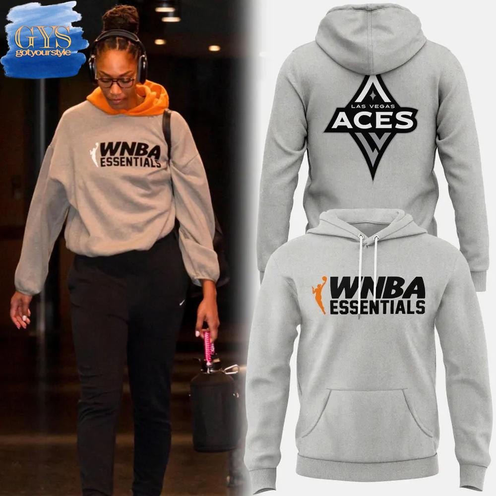WNBA Las Vegas Aces x Essentials Limited Edition Grey Hoodie Premium Merchandises