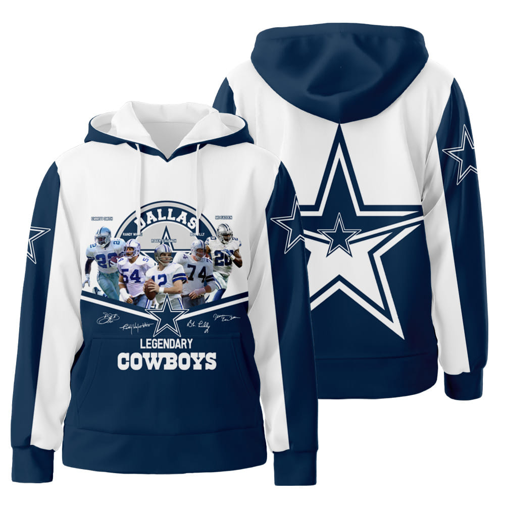 Women Dallas Cowboys 3D All Over Print Hoodie Zip-Up Hoodie