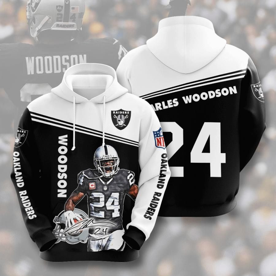 Woodson Oakland Raiders Hoodie  Zip Hoodie