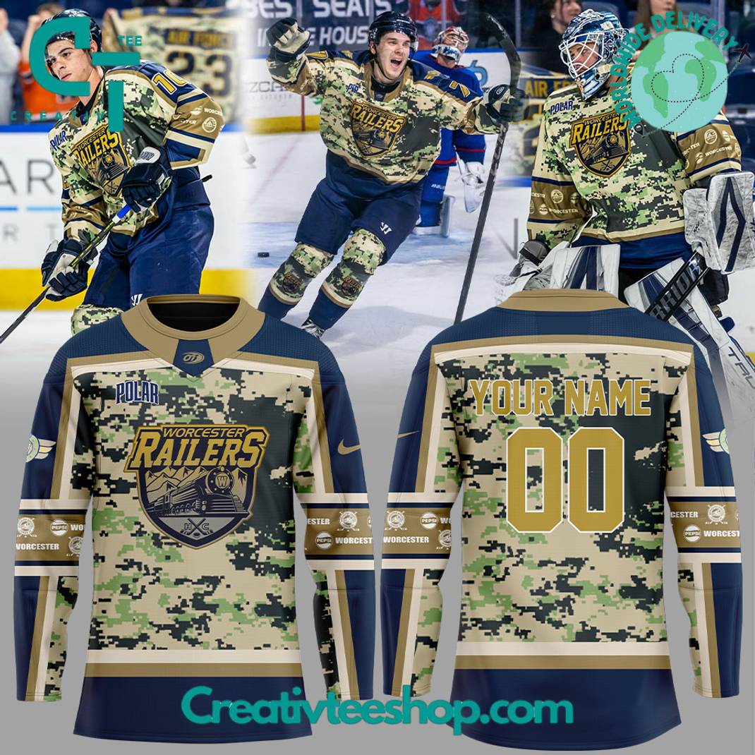 Worcester Railers Military Specialty Uniform Personalized Hockey Jersey