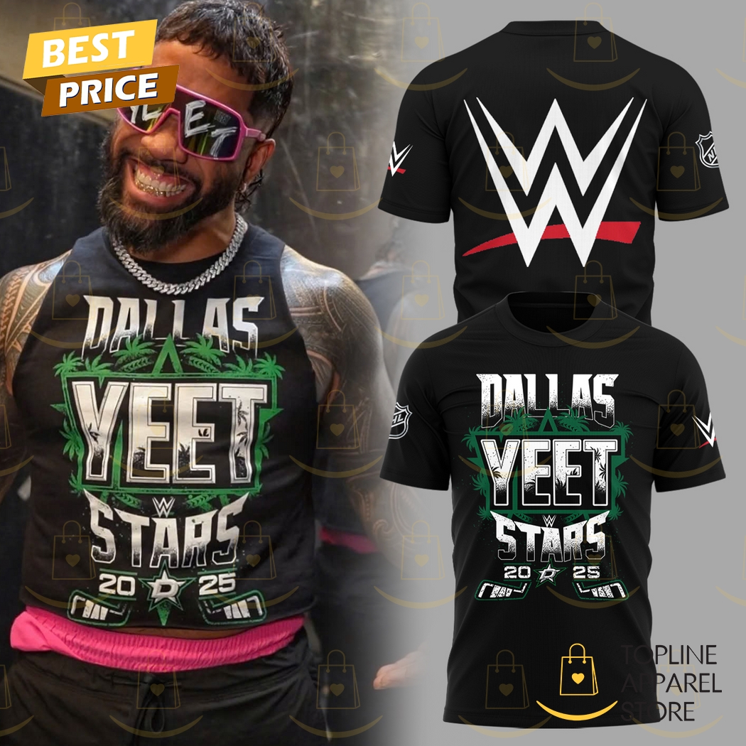 WWE x Dallas Stars Yeet 2025 3D T-Shirt Gift For Sport Music Fans