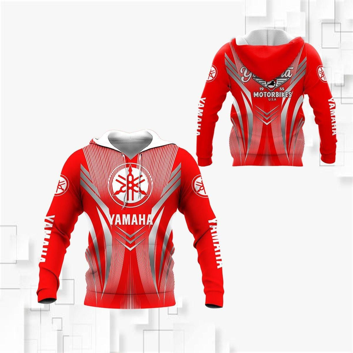 Yamaha Motorbikes 1955 Yamaha All Over Print Hoodie Zip Hoodie 128