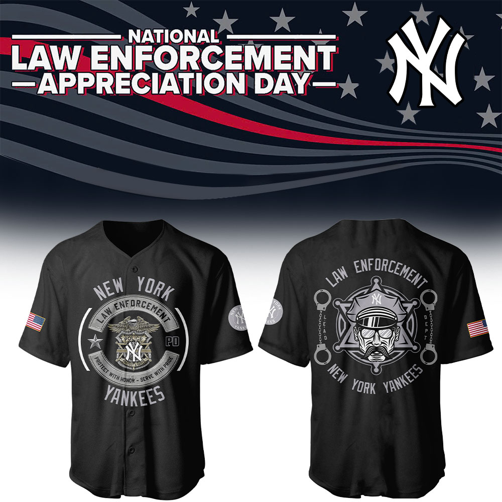 Yankees x Law Enforcement Appreciation Day 2025 Jersey Best Baseball Gifts Ideas