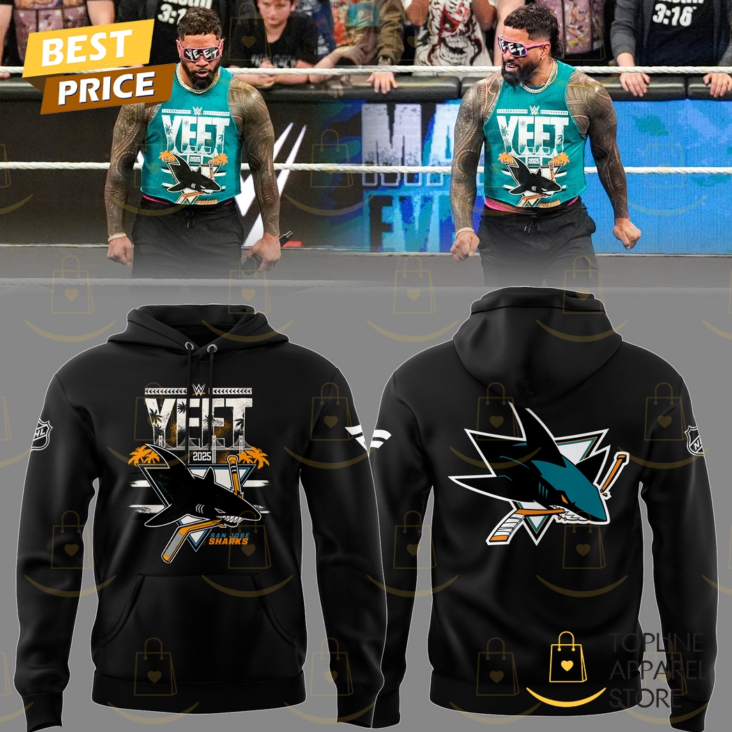 Yeet 2025 San Jose Sharks x WWE Hoodie - Black