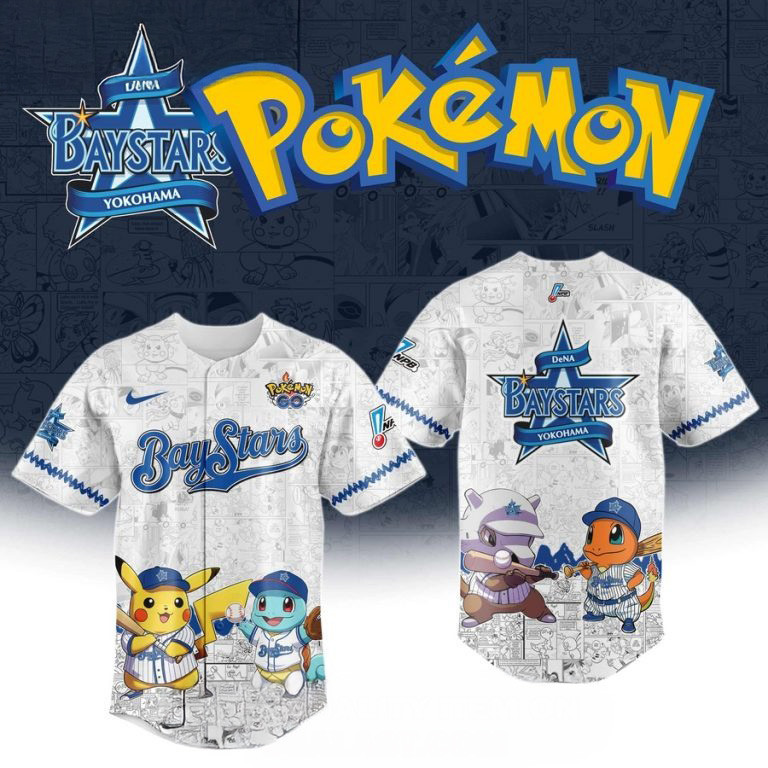 Yokohama BayStars x Pokemon Baseball Jersey Basketball Fan Gift Ideas