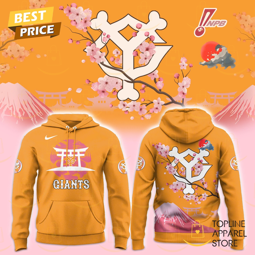 Yomiuri Giants Mount Fuji Cherry Blossom Hoodie - Orange
